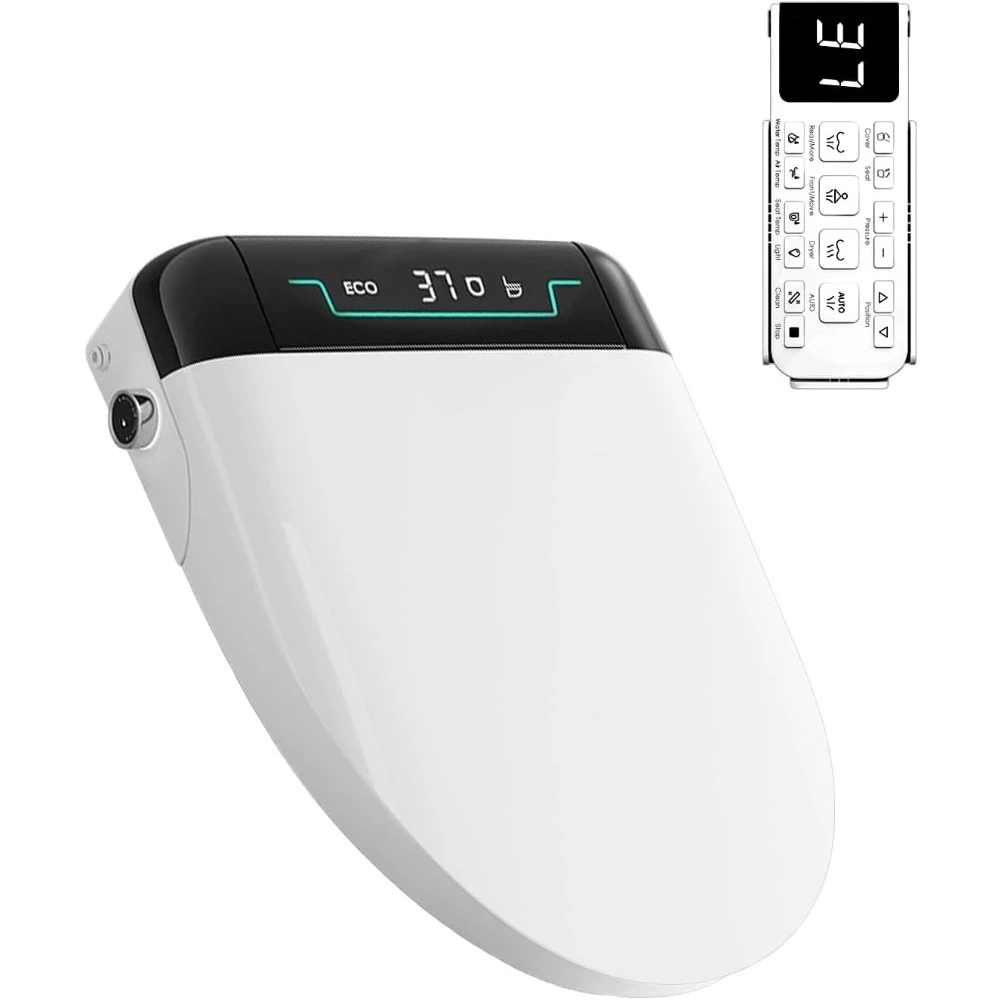 Hot Sale.Electronic Bidet Toilet Seat with Heated Seat,Multiple Cleaning Modes,Adjustable Nozzle, Warm Air Dryer,Elongated - NEW