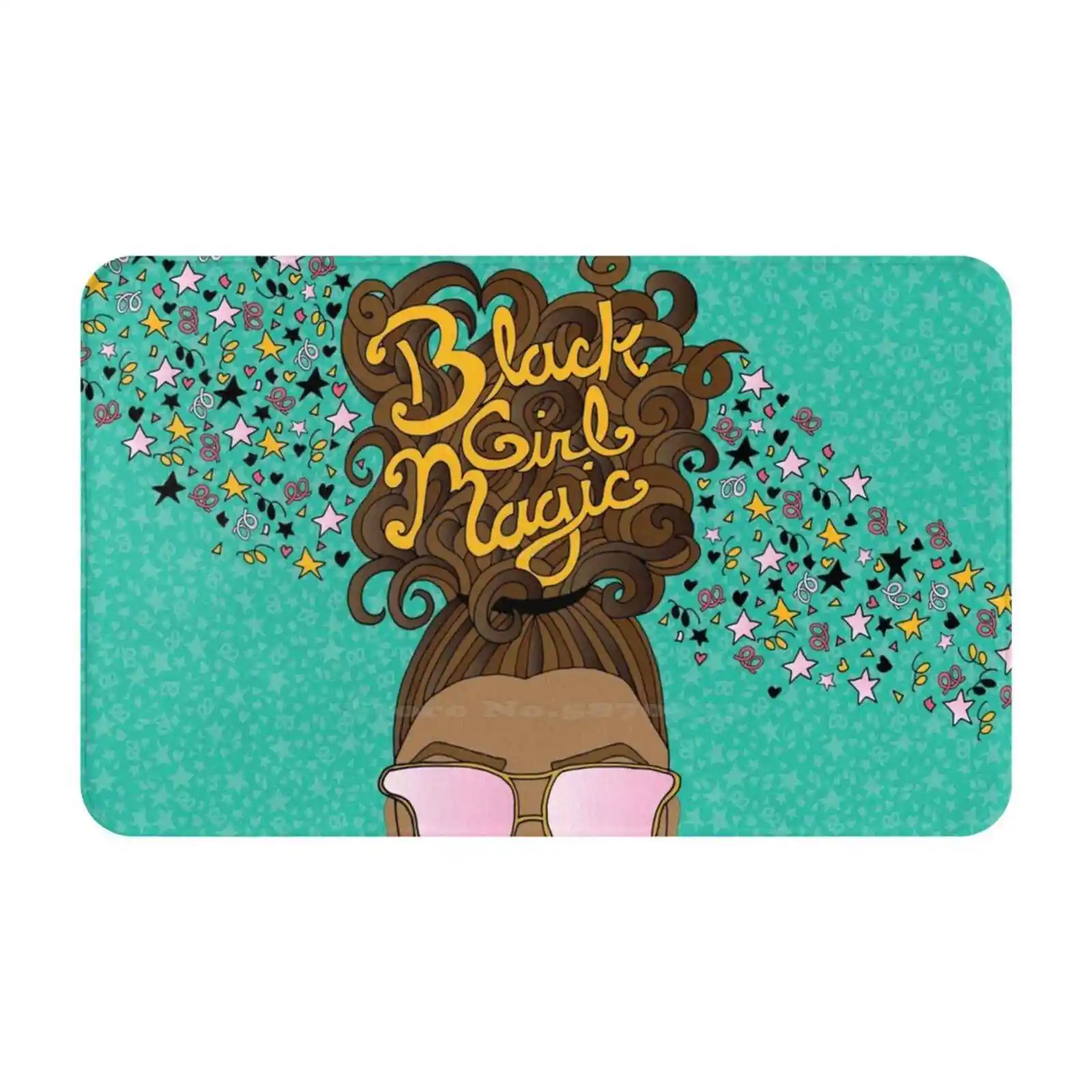 Black Girl Magic Soft Cushion Car Home Carpet Door Mat Black Girl Magic Urban Natural Hair African American Sareka Unique