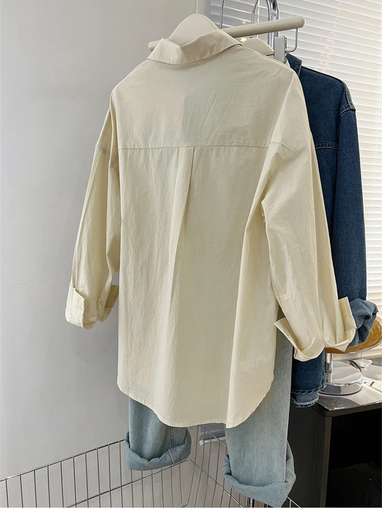 Summer Women Blouse Spring Shirt Female Woman Blouse Maxi Blusas Chiffon Casual Elegant Vintage Long Sleeve Oversize Loose White