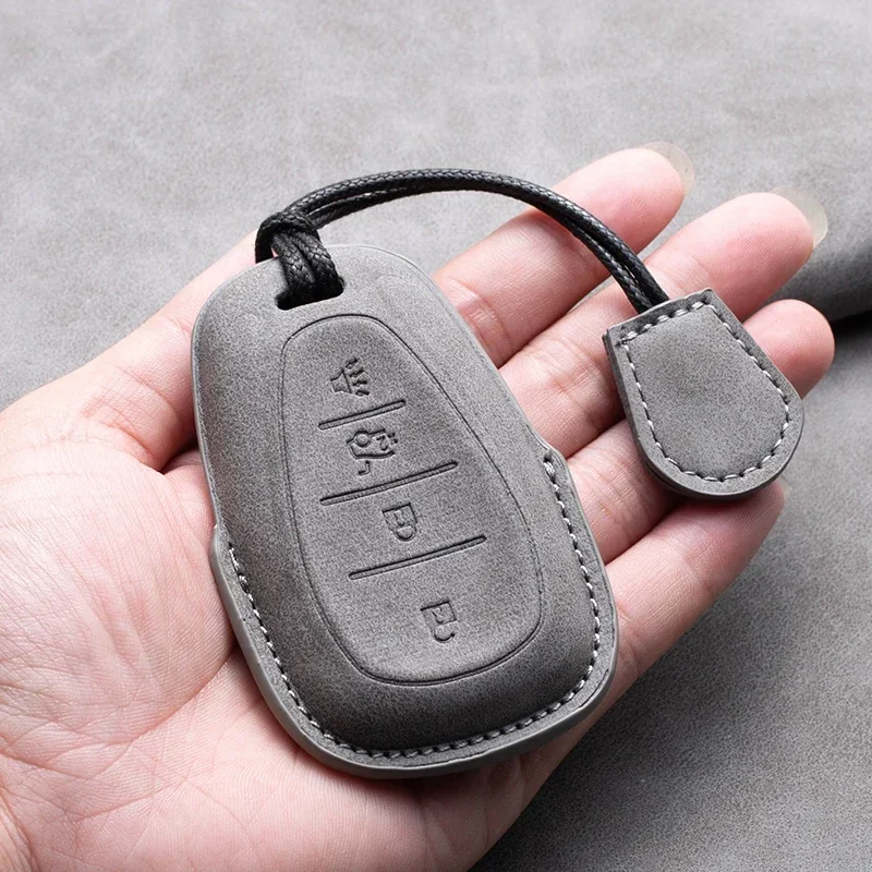 

Leather Car Key Case Cover For Chevrolet Chevy Malibu Camaro Cruze Traverse Spark Equinox Sonic Volt Keychain Key Accessories