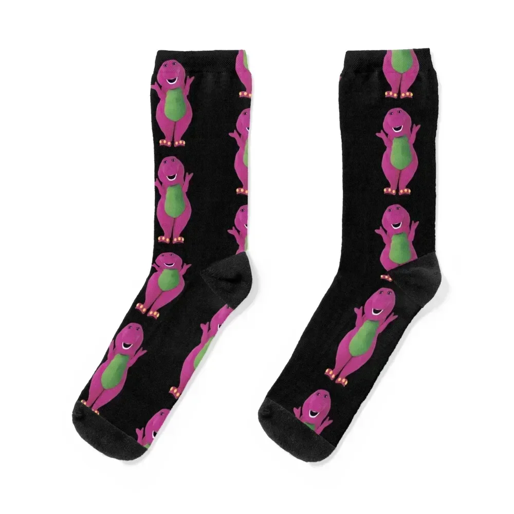 

Barney (Barney & Friends) Socks Antiskid soccer Stockings bright garter anime Mens Socks Women's