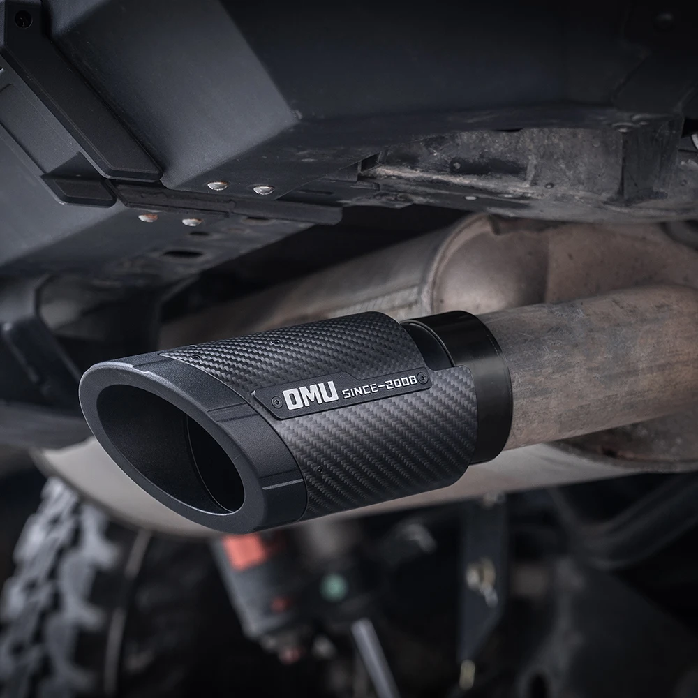 OMU028 1PC Tail Pipe Decoration Car Exhaust Trim Tail Muffler Tip Exhaust Cover Decoration for Jeep Wrangler JL JK