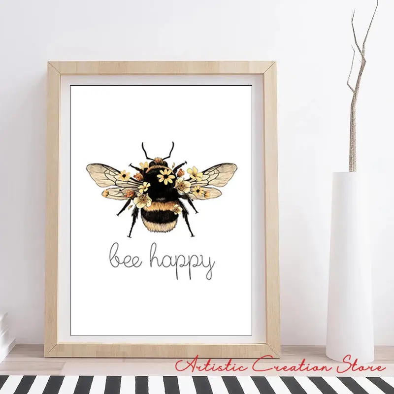 Il Poster Bee Happy: Un’Arte Moderna per un Benessere Autentico nel Tuo Spazio Abitativo