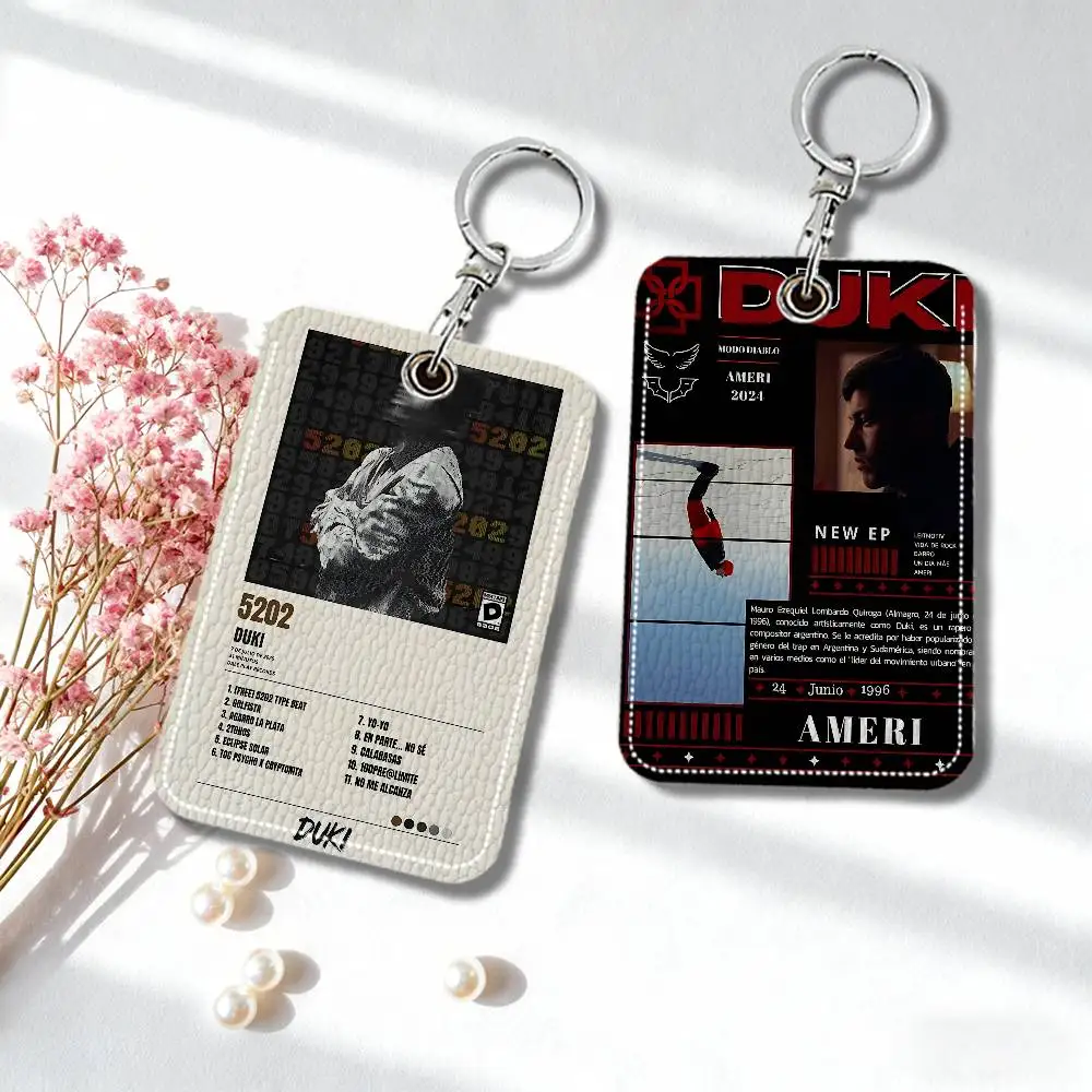 

Popular Rap Singer D-Duki Music Card Holder Keychain Key Ring Access Protective Case For Security Gift