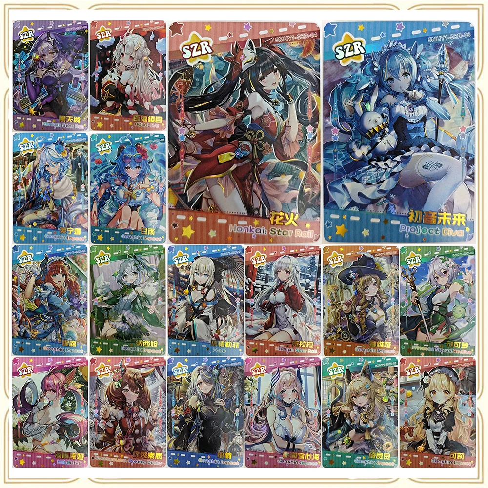 Anime Goddess Story SZR Hatsune Miku Kirara Sparkle Black Swan Boy Games Toys Collectible Cards Christmas Birthday Gifts