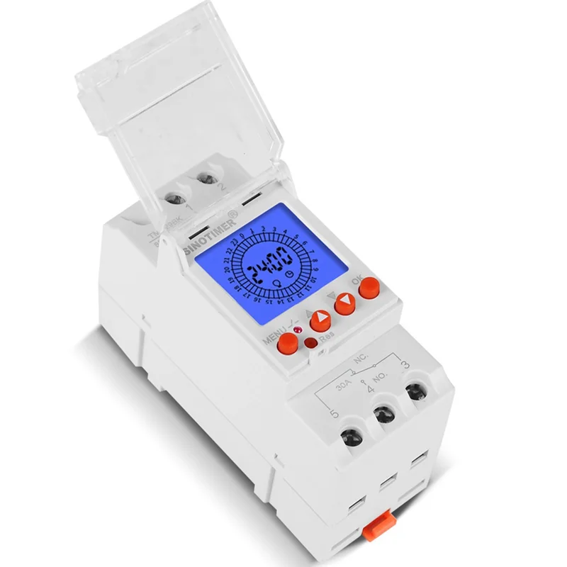 SINOTIMER TM929BK Analog Timer Switch 24 Hours Timer Switch Backlight 85-265V 30A-TFBC