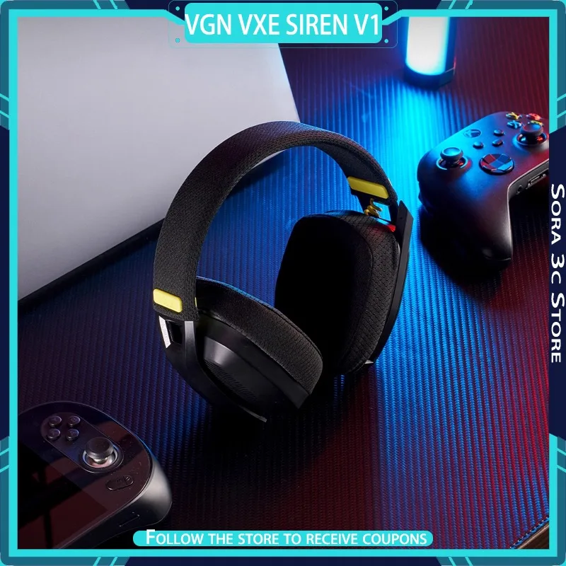 VGN VXE Siren V1 سماعة ألعاب بلوتوث ثلاثي الوضع خفيف الوزن بيئة العمل الكمون المنخفض سماعات الألعاب الموسيقى ملحقات الألعاب