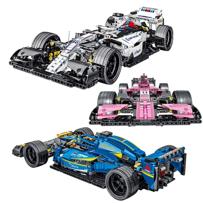 

MOC Technical F1 белый гоночный автомобиль, комплект строительных блоков, легендарные модели суперкар, наборы кирпичей, декоративная игрушка, детский рождественский подарок