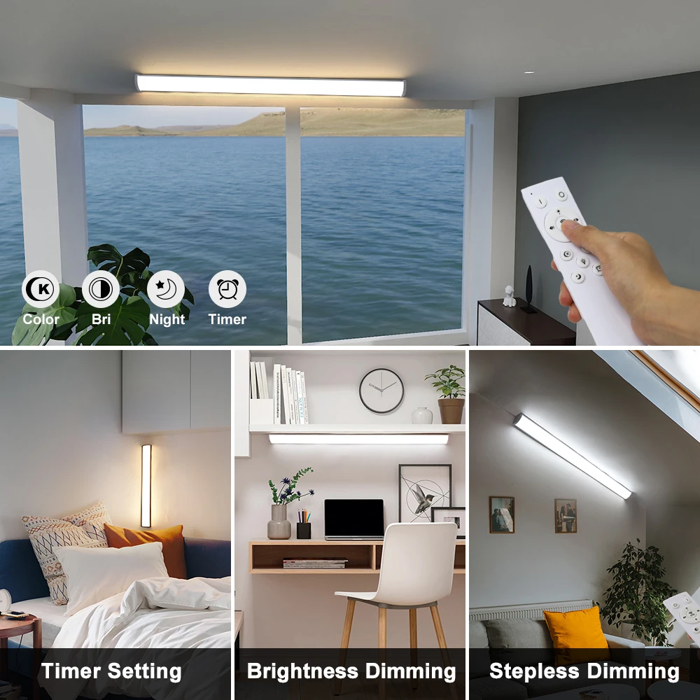 Imagem -05 - Lâmpada de Parede Led ao ar Livre com Controle Remoto Longas Luzes de Parede Impermeável Ip65 Escurecimento Jardim Villa Varanda Sconce Light 110v 220v