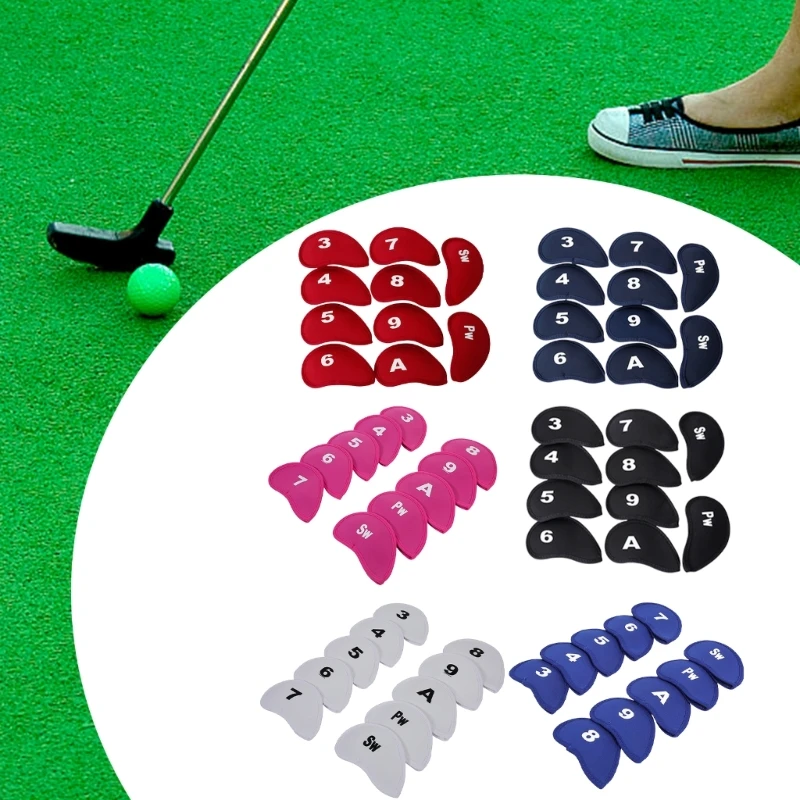 10Pcs Soft Headcover Golfs Iron Club Head Cover Rod Head Protective Cases Dropshipping