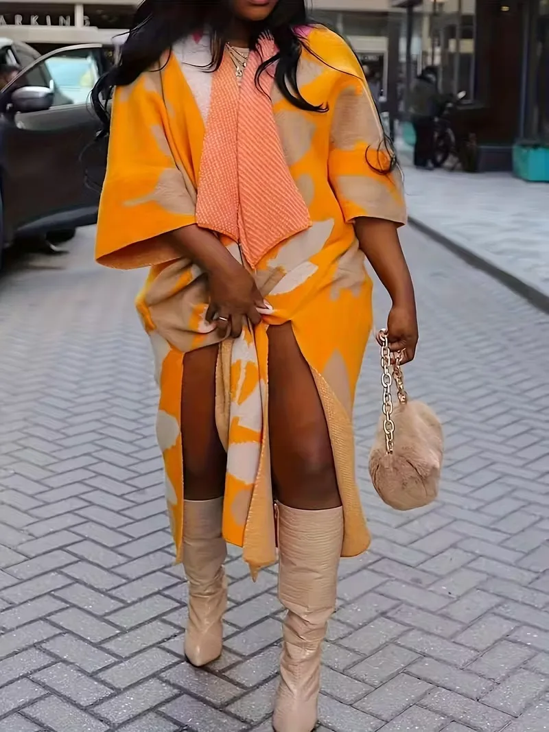 

New Women"s Casual Short-sleeved Long Jacket