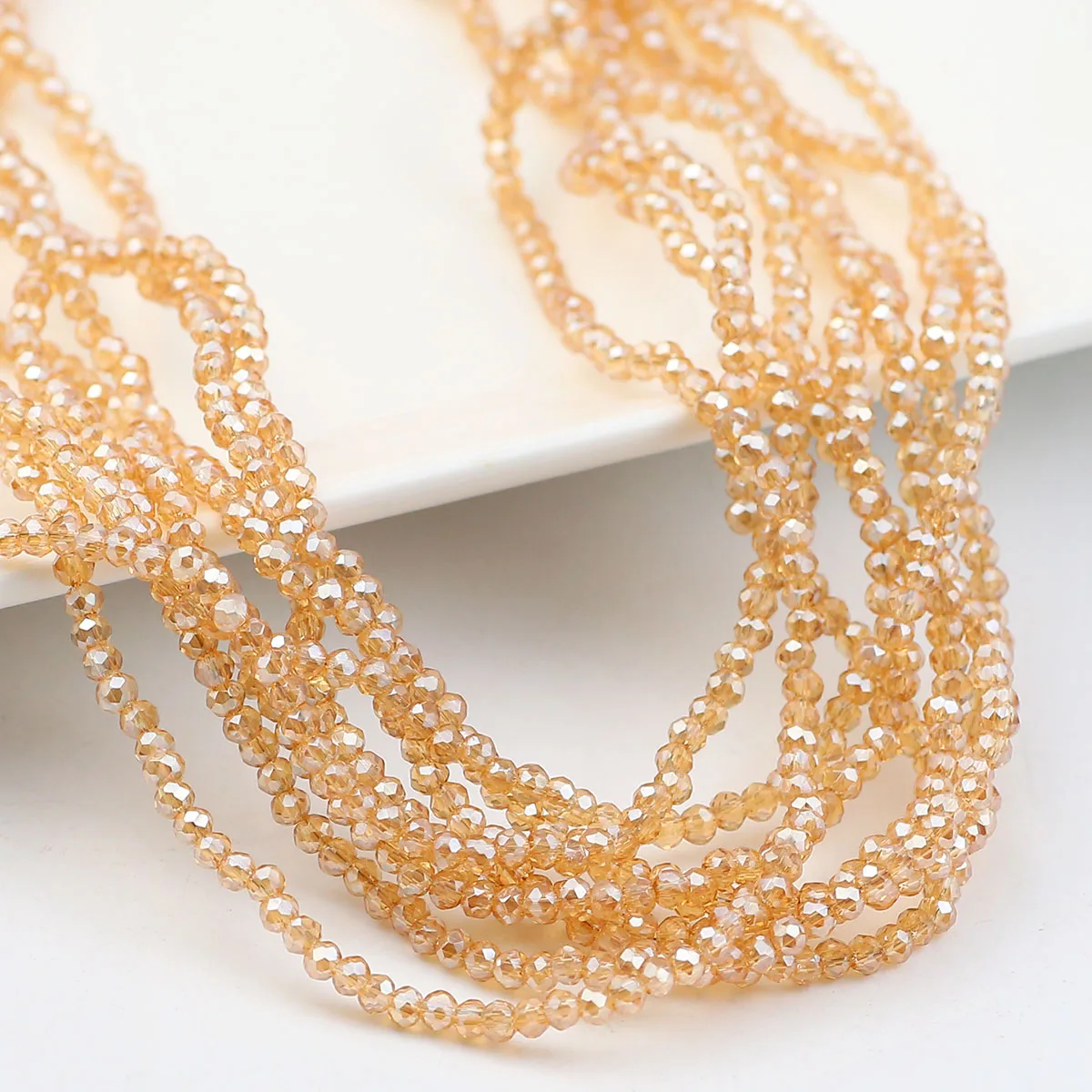 150-600 قطعة كريستال زجاج الخرز AB اللون 2.5 مللي متر الأوجه شقة مستديرة فاصل فضفاض الخرز لصنع المجوهرات أساور يدوية القلائد