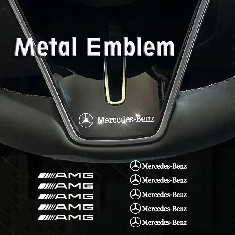 Car Logo Stickers Metal emblem Accessories For Mercedes Benz AMG W206 W204 W205 W212 W213 W221 W222 W223 W251 W464 W240 W211 GLE