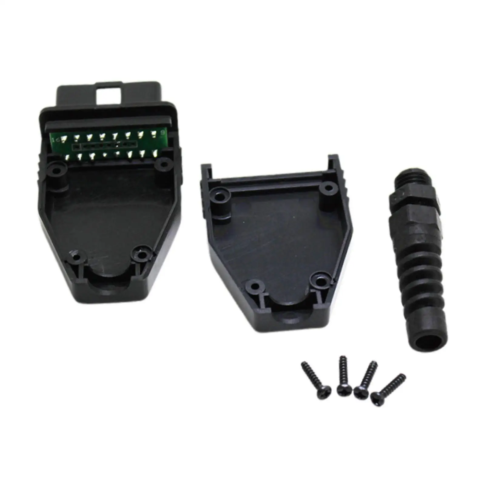 Power Cable Adapter OBD2 16 Pin Female Connector Durable PP Material Automotive Diagnostic Accessory for Cars