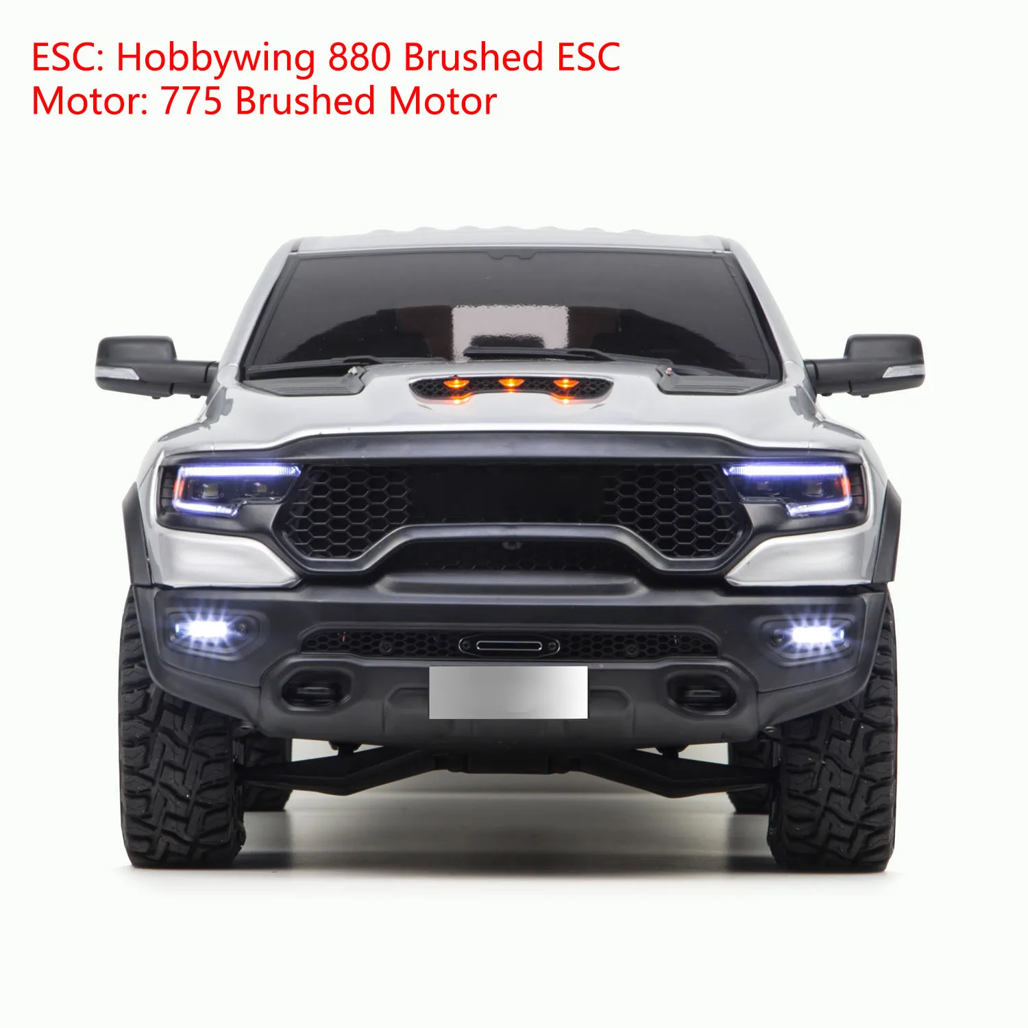 

1:8 4WD RC Off Road Vehicle Radio Control Pickup Truck Metal Gears Hobbywing ESC Lights Differential Locks 2Speed Transmission