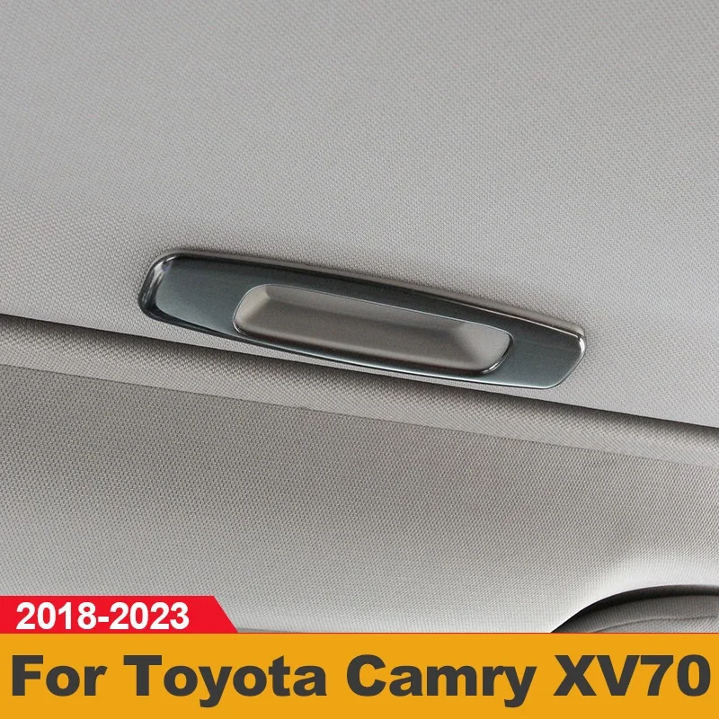 

Stainless Steel Car Inner Sunroof Handle Cover Frame Case Trim Sticker Accessories For Toyota Camry XV70 2018-2021 2022 2023