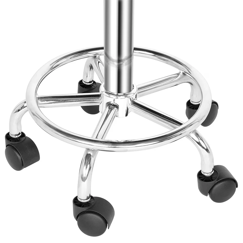 Custom Wheeled Salon Saddle Stool, Hydraulic Adjustable 360 Swivel PU Leather Rolling Chair For Hair Salon Spa Use