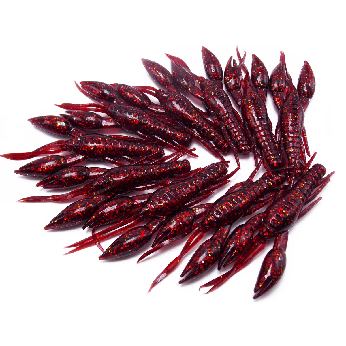 CATCHSIF Soft 10pcs 3D lifelike crawfish true-to-life baits fishing lure Color attract fish