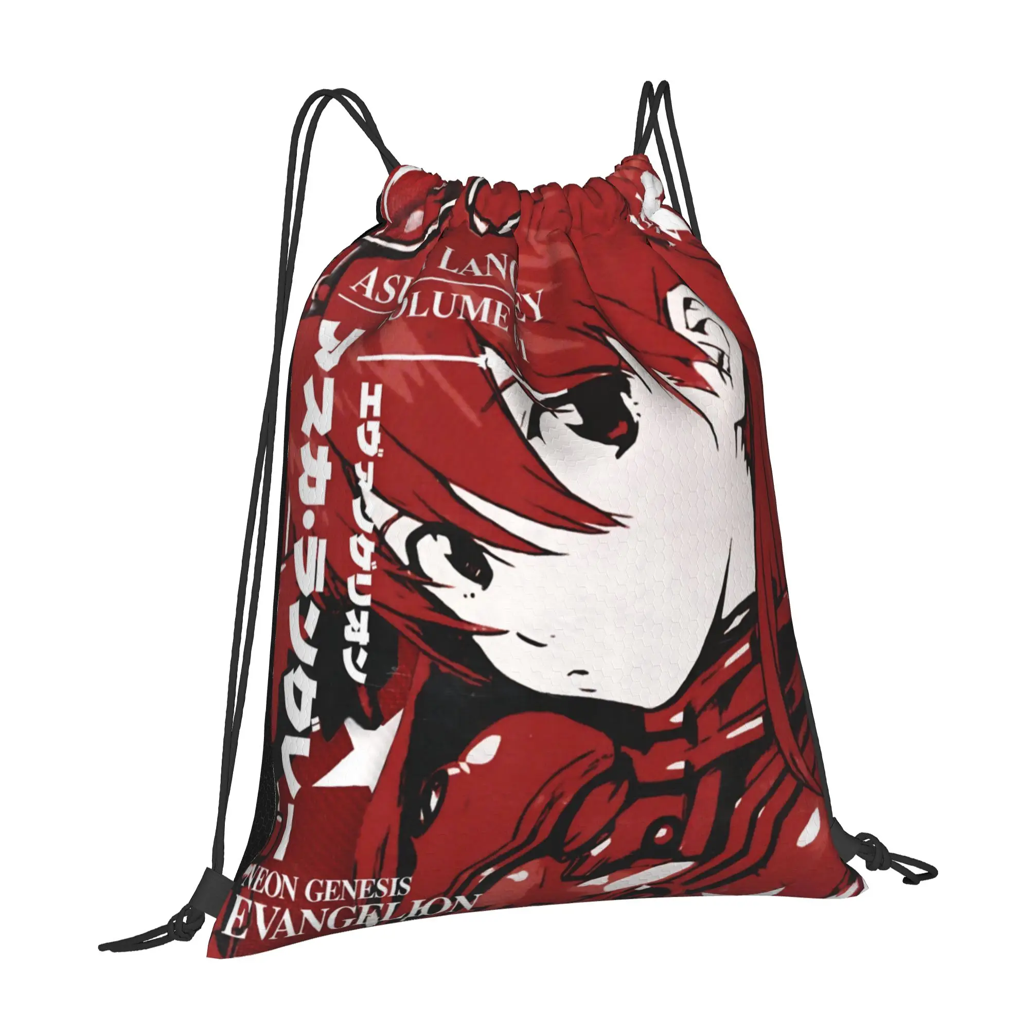 gym Pouch Neon Genesis Evangelion EVA Asuka Drawstring Bags Men Women Storage Backpack Teenager Travel Bag Multi-function Pocket
