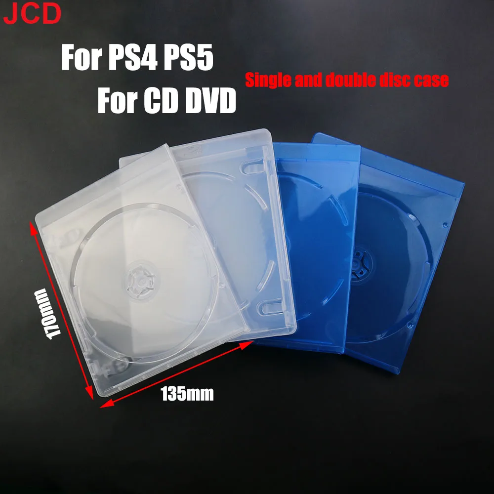 JCD 1pcs For PS5 PS4 Replacement Empty Game CD DVD Box Case for PS4 Disc Disk Accessories