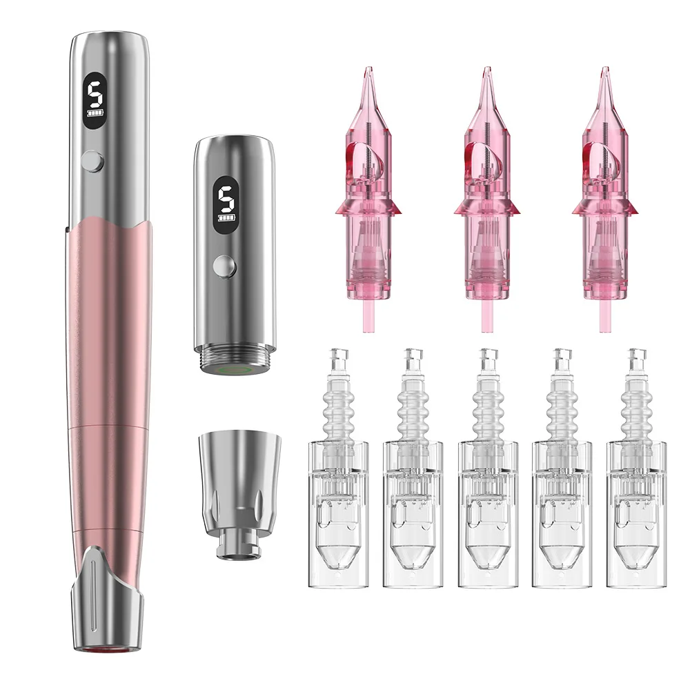 

Профессиональная беспроводная тату-машинка, набор из 2 батарей, беспроводной двигатель с быстрой зарядкой, без сердечника, легкий вес для татуировщика/PMU Artist