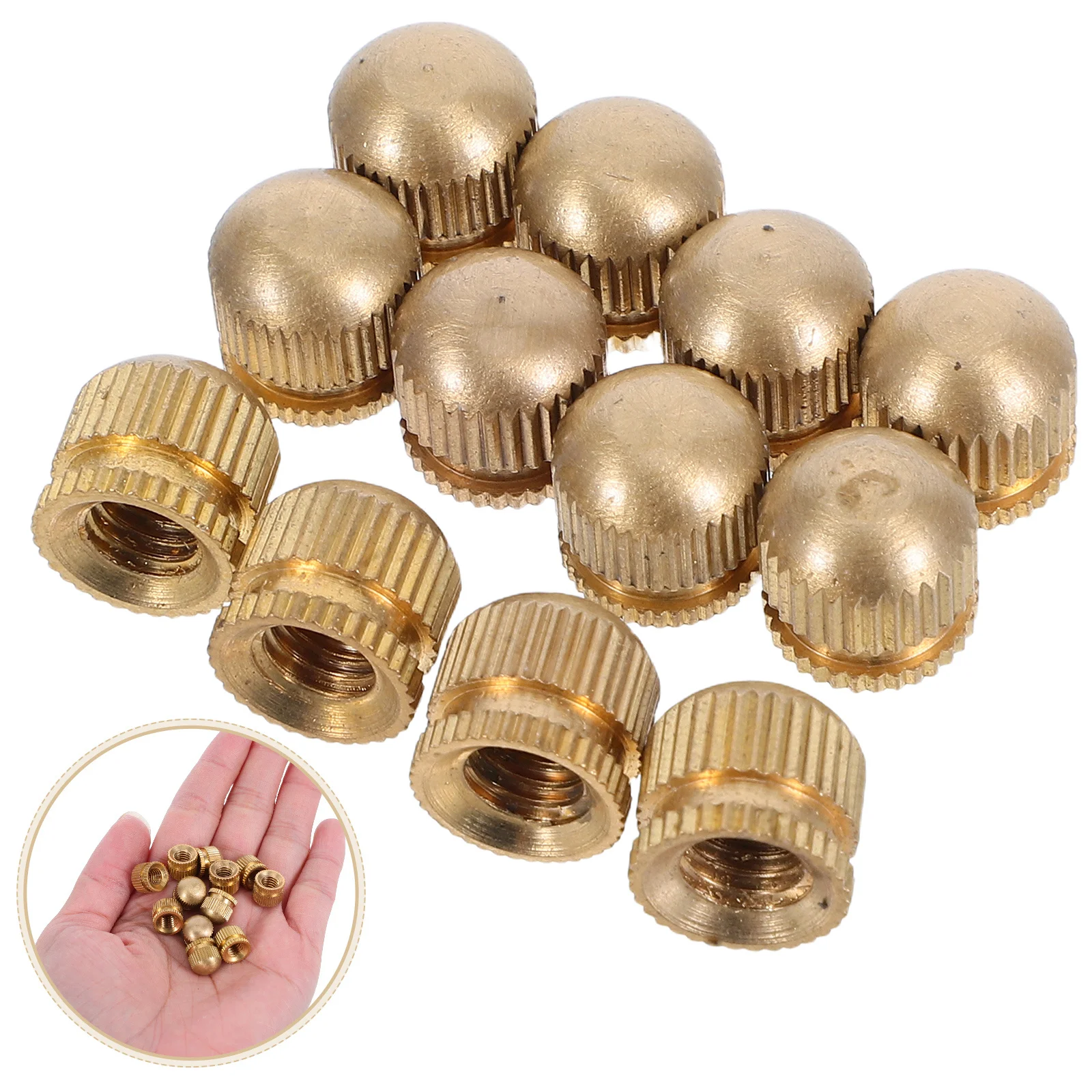 

12pcs Brass Lamp Holder Finial Adapter M6 Threaded Screw Caps For Ceiling Light Fixtures Flush Mount Lamp Caps Led Fixture Lock