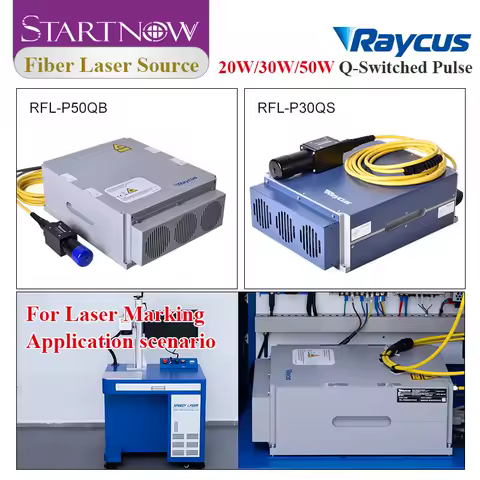 Startnow Raycus 50W RFL-P30QS 20W Fiber Laser Source For DIY Engraving Cutting Machine Jewelry Gold Silver Ring Bracelet Metal