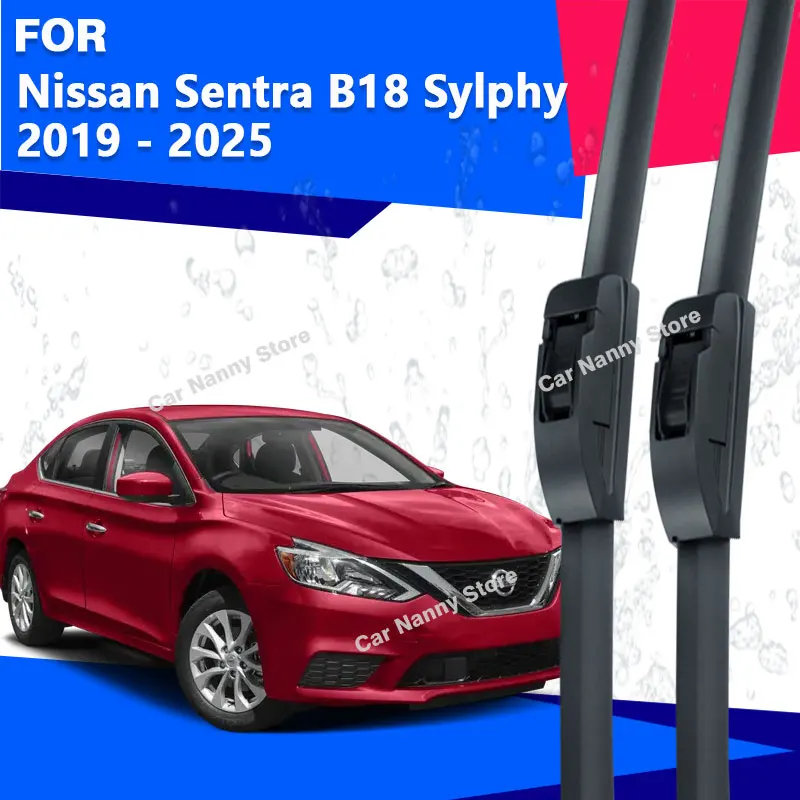 

Front Windshield Windscreen Blades for Nissan Sentra B18 Sylphy 2019 - 2025 Car Wipers Rubber Strip Wiper Soft Rubber 2020 2021