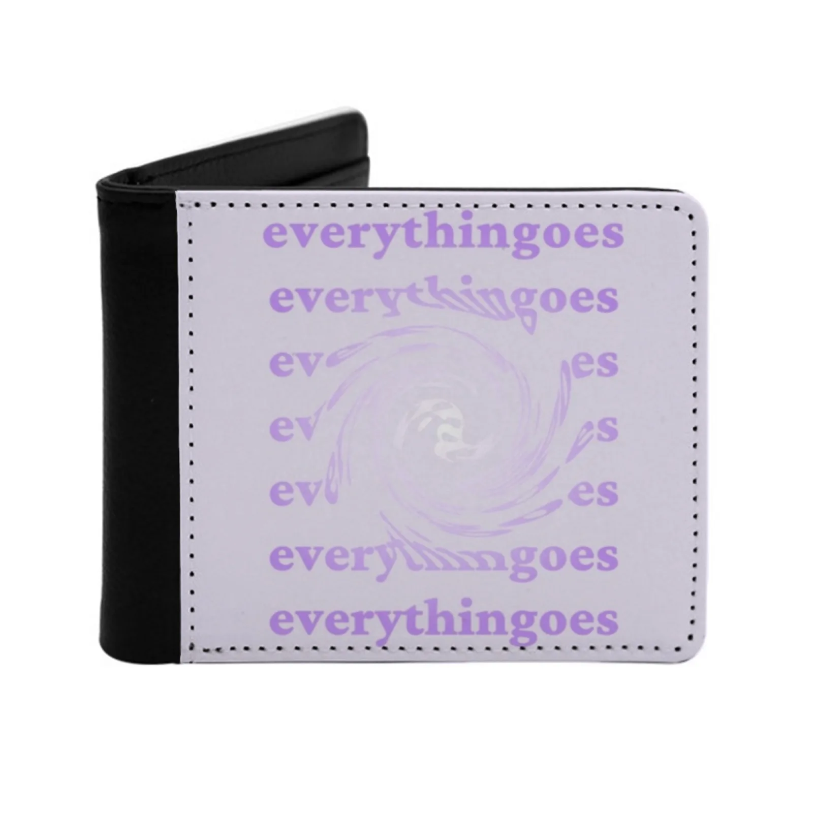 

Кожаные мужские кошельки Everythingoes, кошелек с держателем для кредитных карт, черный кошелек, все идет, песни, тексты песен, цитаты, лирика