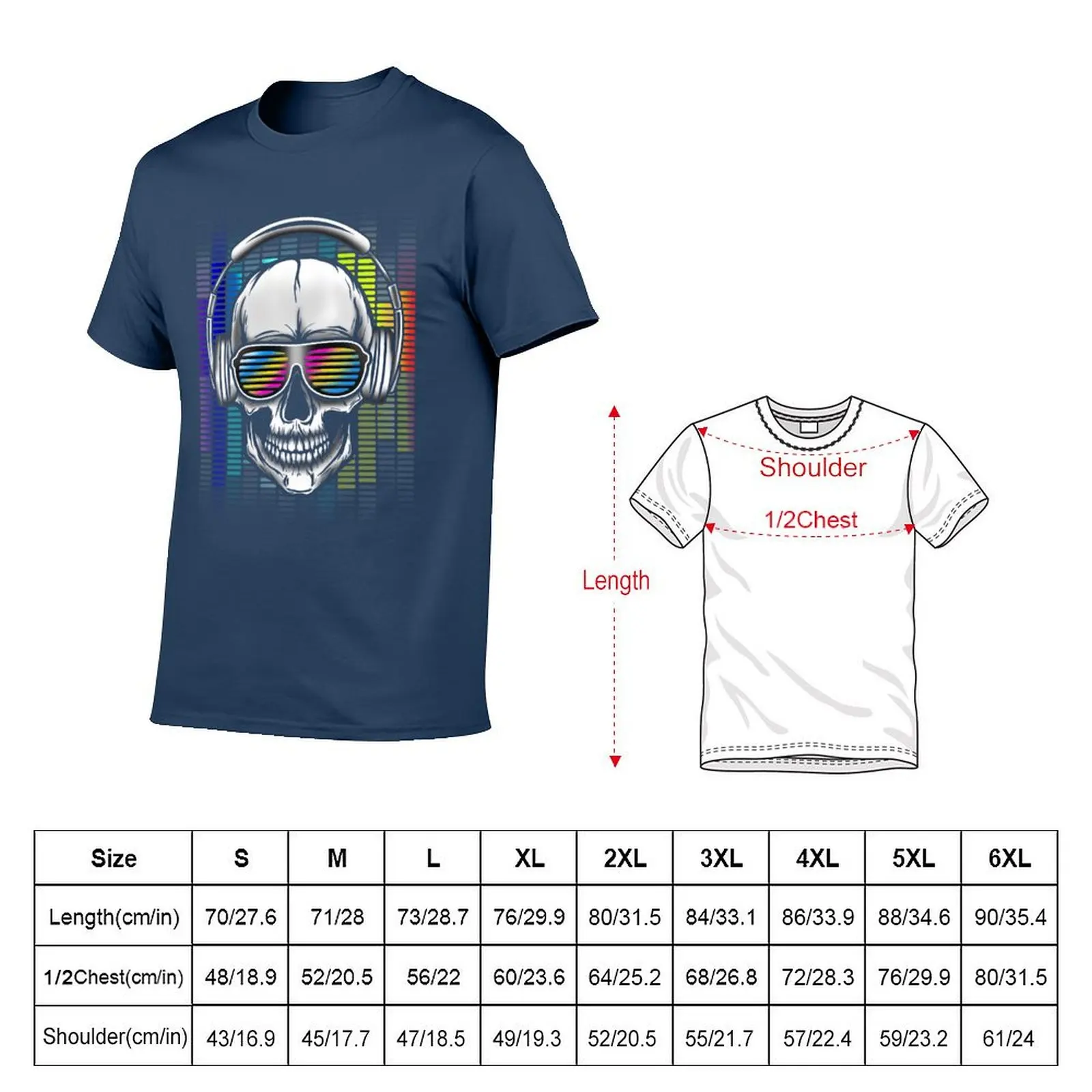 Retro Urban DJ Skull Rave Party Dancing Headphones DJ Skull Tshirt and Gifts T-Shirt anime tshirt funny t shirts men