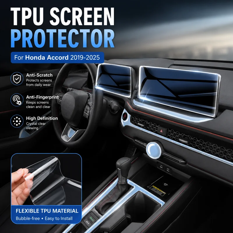 

TPU Screen Protector For Honda Accord 2019-2025 Navigation Dashboard Easy Installation, Replacement Parts, Car Accessories