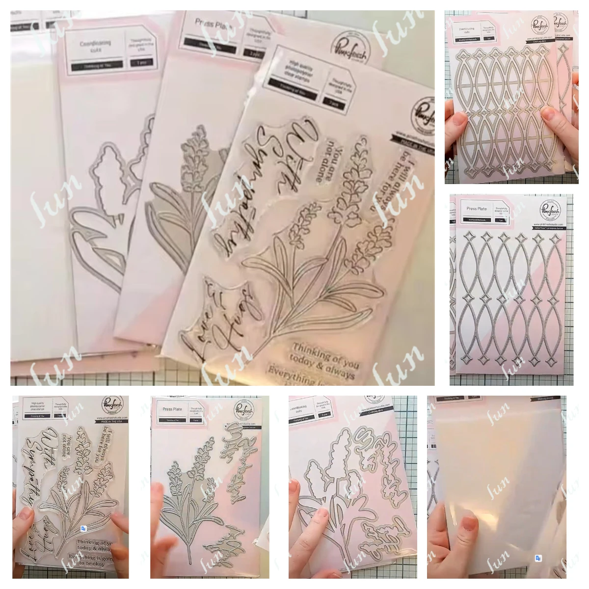 Thinking of You Sentiments Clear Stamps Metal Cutting Dies Stencil Hot Foil DIY Scrapbooking Card Paper 2025 Spring Holiday Gift