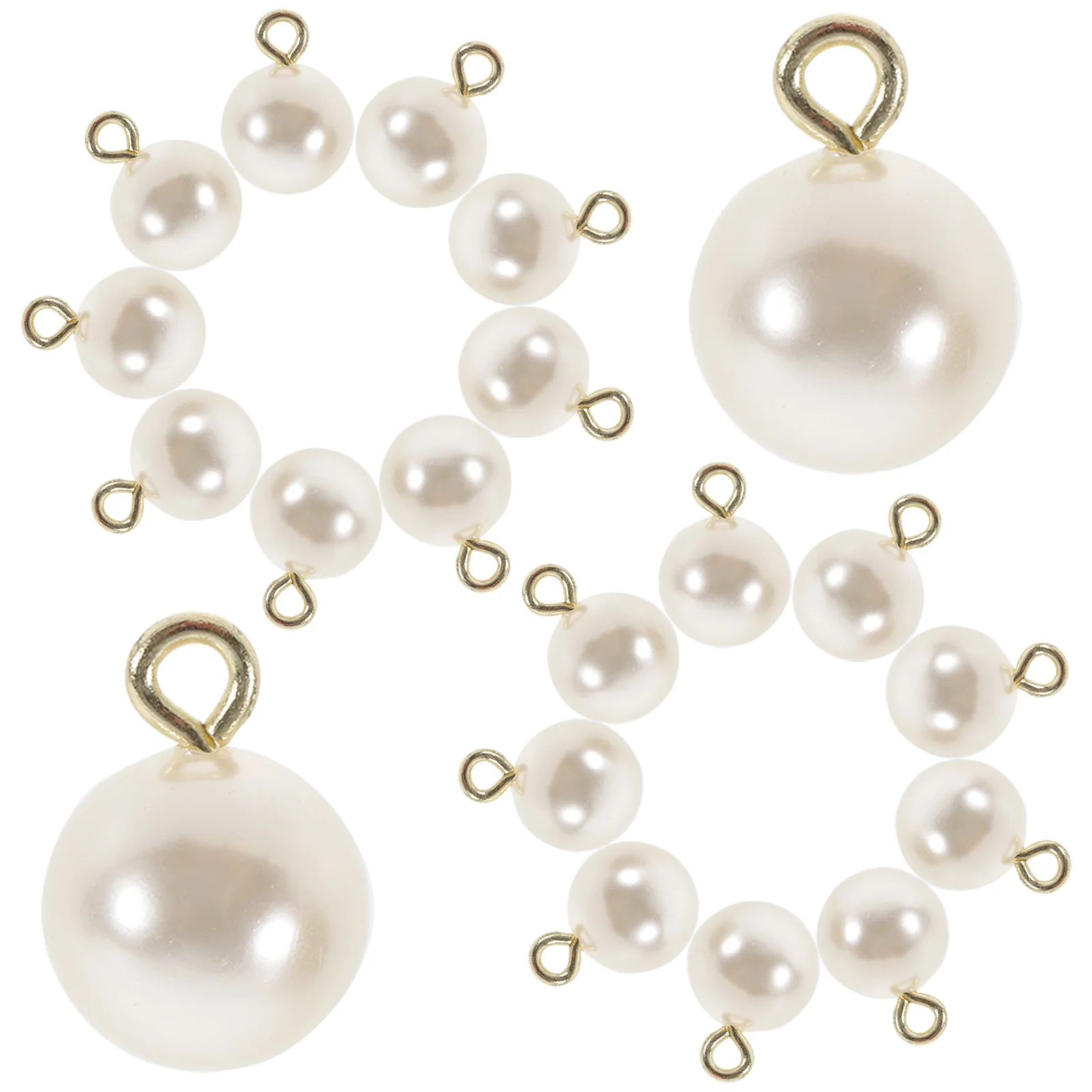 

100 Pcs Imitation Pearl Pendant Bulk Charms for Jewelry Making Decorate Bracelets