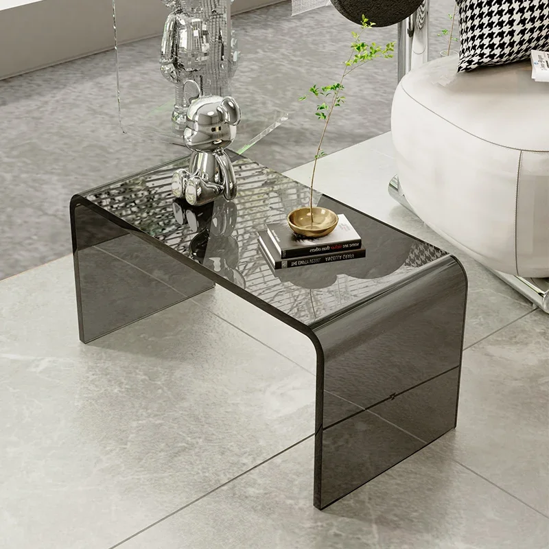 Acrylic Sofa Coffee Tables Living Room Bedside Side Table Modern Removable Room Table U-shaped Design Living Room Furniture