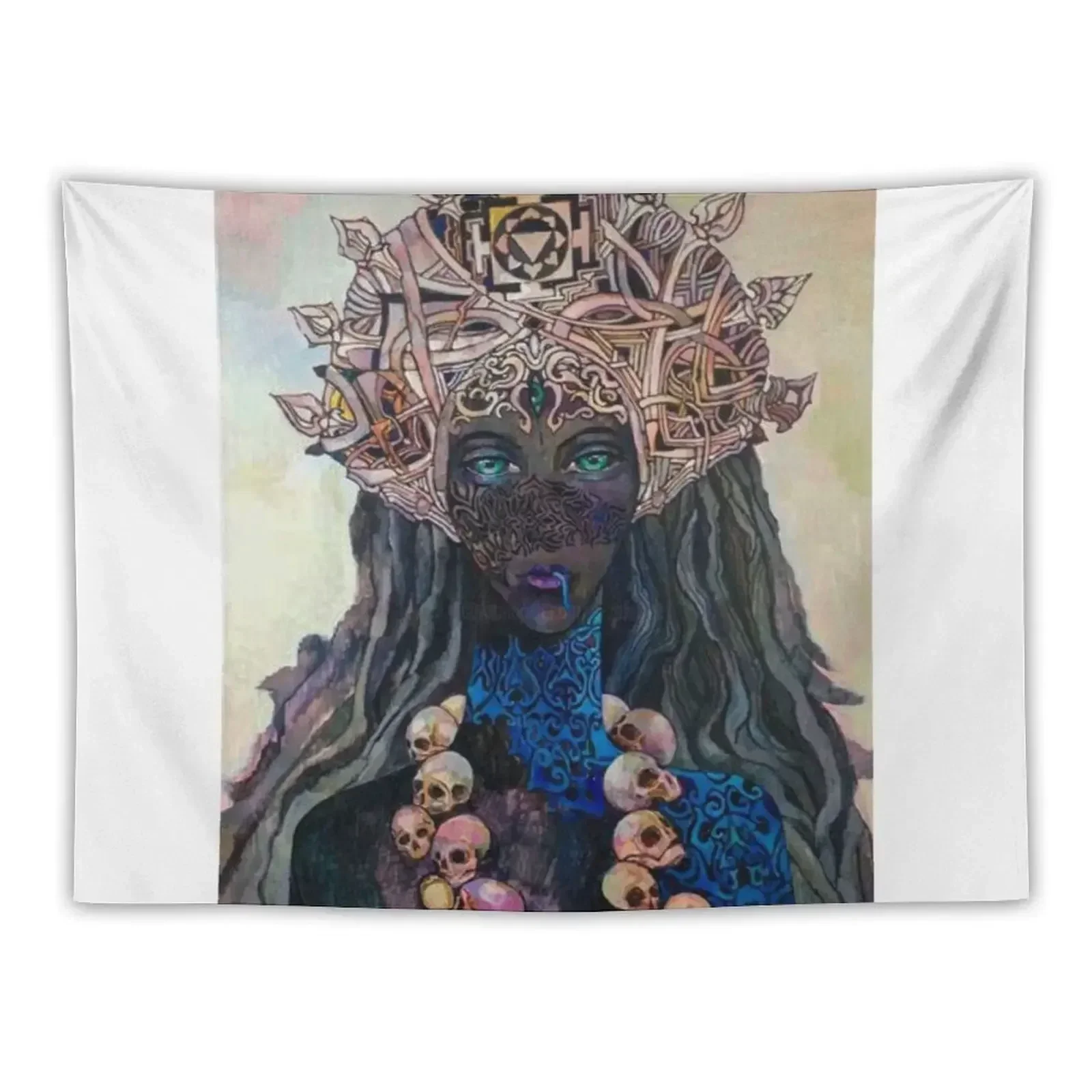 The Goddess Maha Kali Ma Tapestry Hanging Wall Wallpaper Tapestry