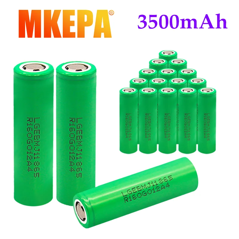 100% New Battery 3.7V 3500mAh INR18650  MJ1 18650 25A Discharge for  Rechargeable Li-ion Batteria