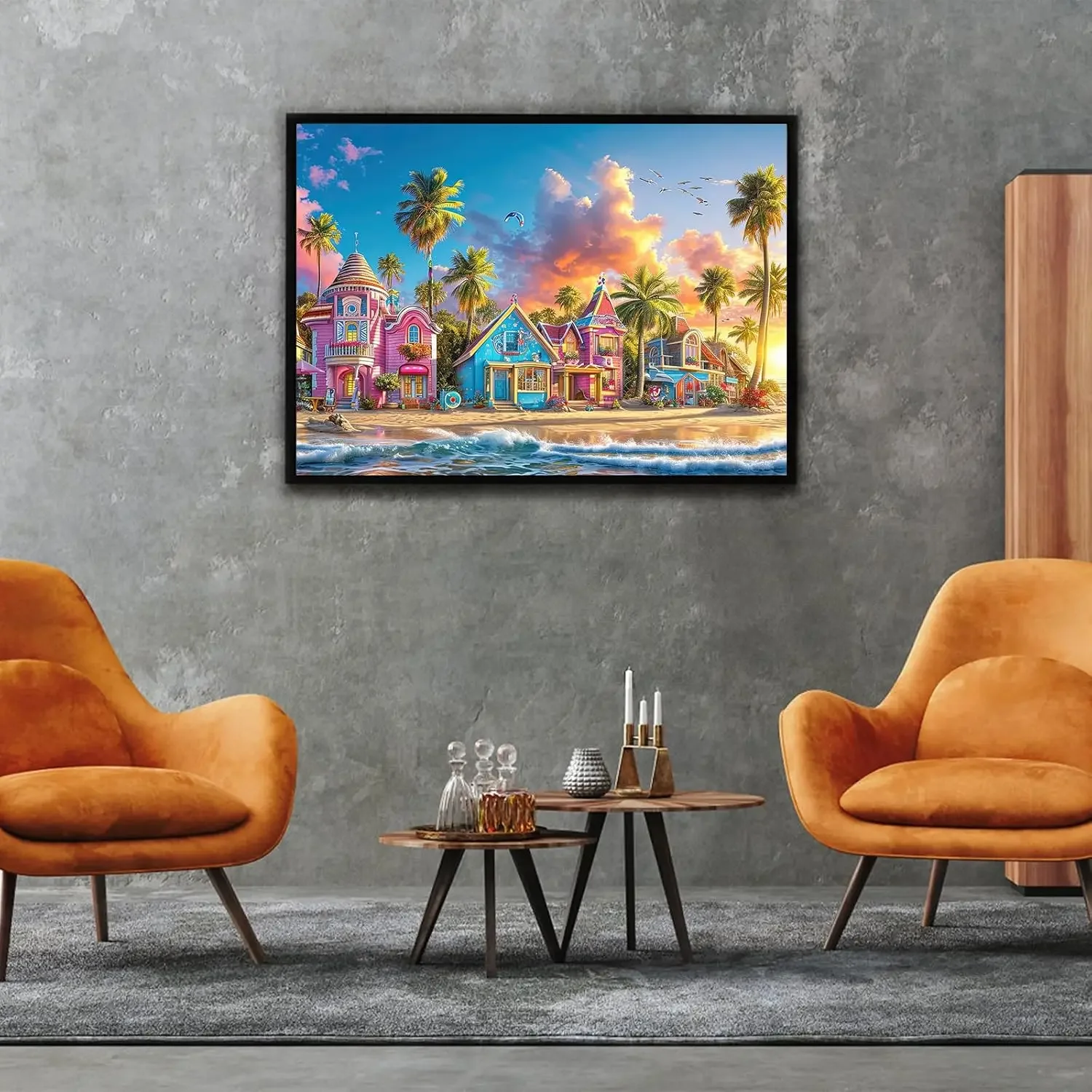 Puzzle en bois pour adultes, plage romantique, 1000/500/300 pièces, pour salle de jeux, chambre à coucher, salon, jeu stimulant