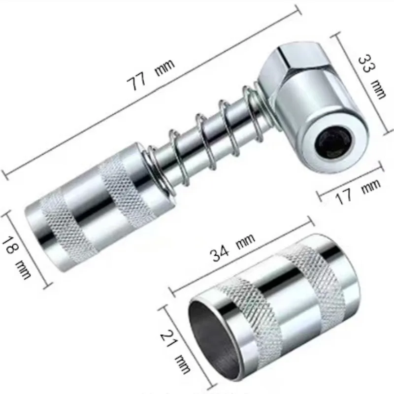 Universal 90 Degree Grease Nozzle Grease Gun Lubrication Tool Accessories Grease Gun Coupler Adapter Connector Oil Pump Tool