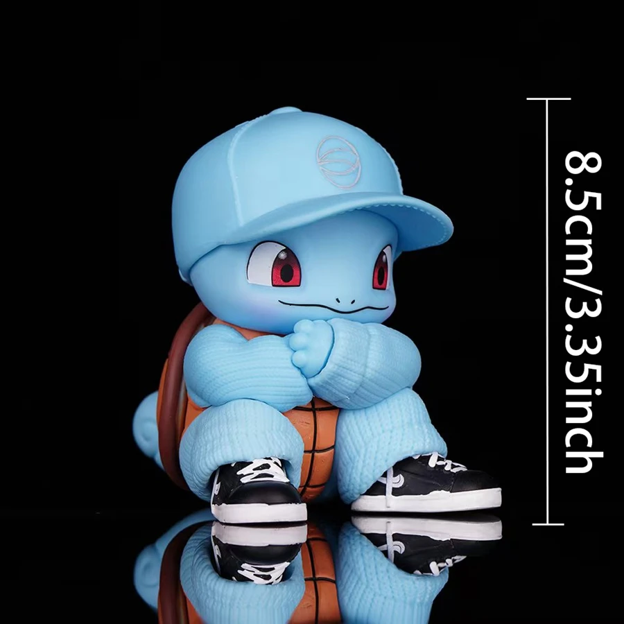 8.5cm Pokémon Anime Figure Trend Squirtle Action Figure Kawaii Room Car Ornaments PVC Collection Model Doll Toy Birthday Gifts