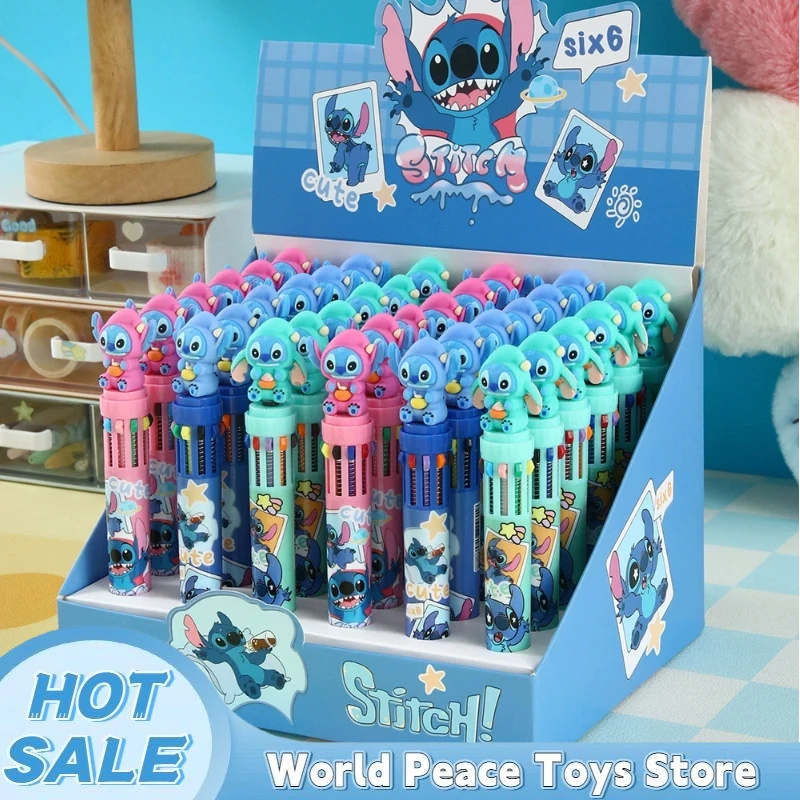 

6/36pcs Cartoon Stitch Doll 10 Colors Ballpoint Pen Lilo & Stitch Cute Gel Pen Student Supplies Tools Stationery Wholesale