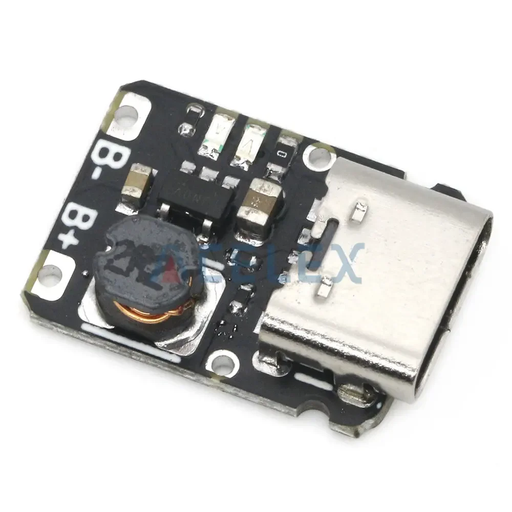 Mini lithium battery charging module with 5V output boost 18650 type-C with protection