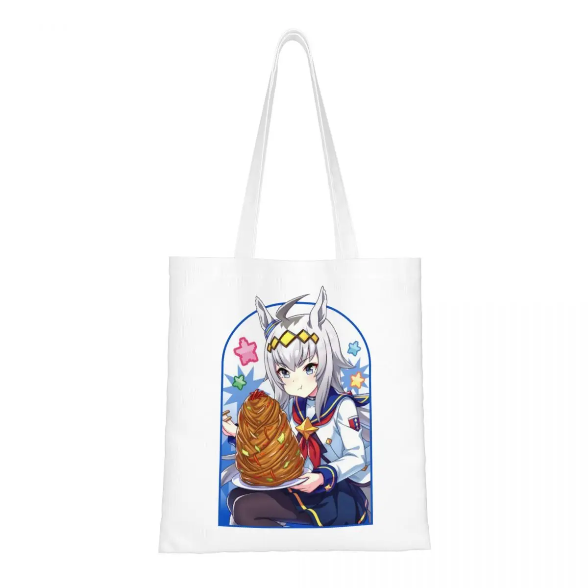 Anime Uma Musume Pretty Derby bolso de mano de lona bolso de compras de gran capacidad de moda para mujeres mochilas escolares