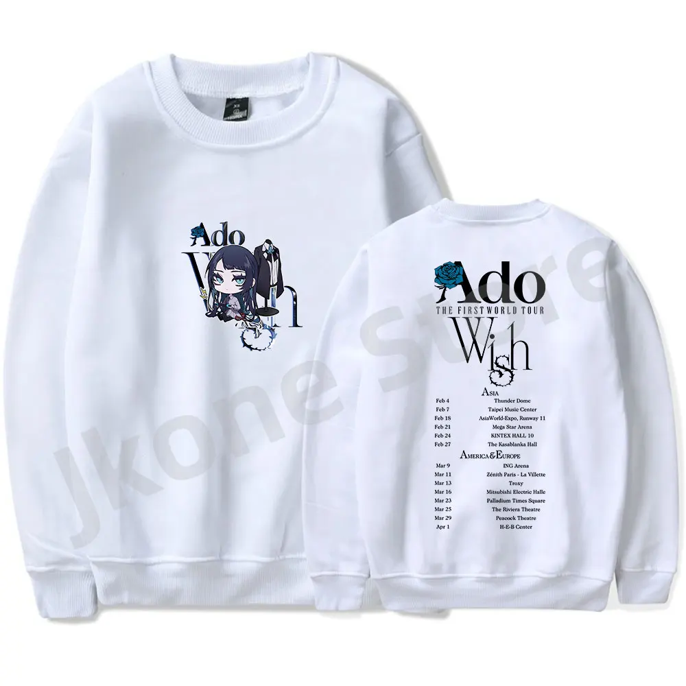 Ado Wish Sweatshirts Singer Tour New Logo Merch Unisex Fashion Casual Long Sleeve T-shirts