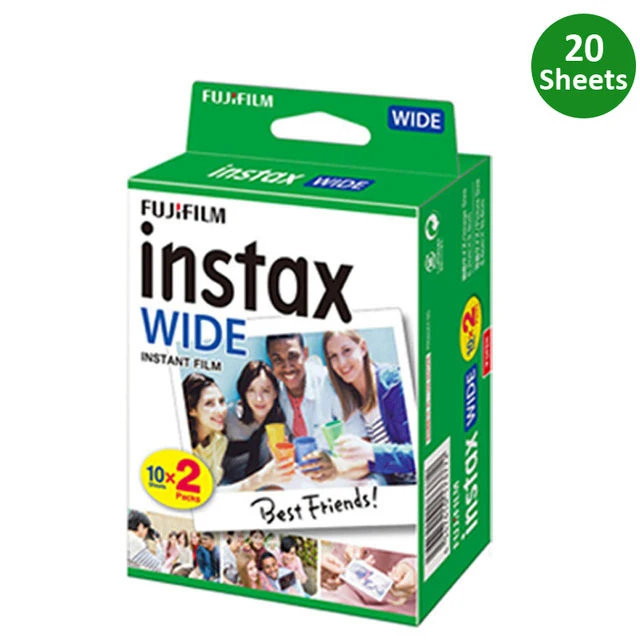 30Sheets Fujifilm Instax Wide Film White Edge Film And Black Film For Fujifilm Instax Wide Camera 100 200 210 300 Link Wide Film