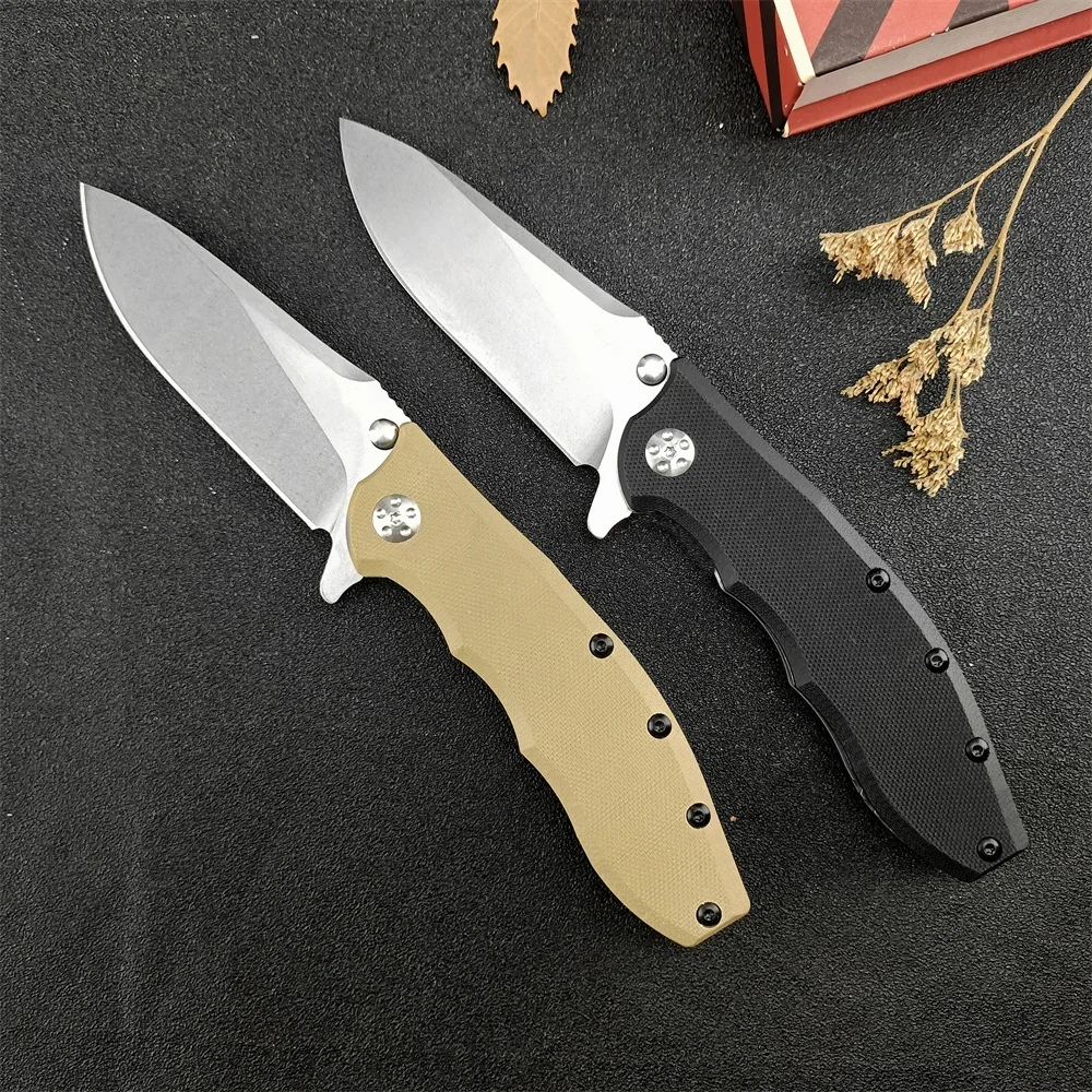 

0562 Bearing Flipper Pocket Folding Knife 8Cr13Mov Blade 420 Steel+G10 Handles Outdoor Tactical Knives Camping Hunting EDC Tool