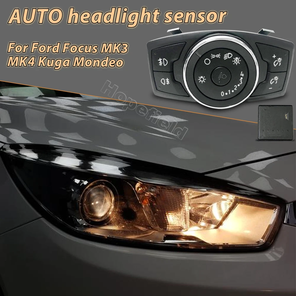 Car headlight sensor dash fog lamp control switch module for ford Focus Kuga mk2 3 Mondeo mk4 Ecosport 2018 modify accessories