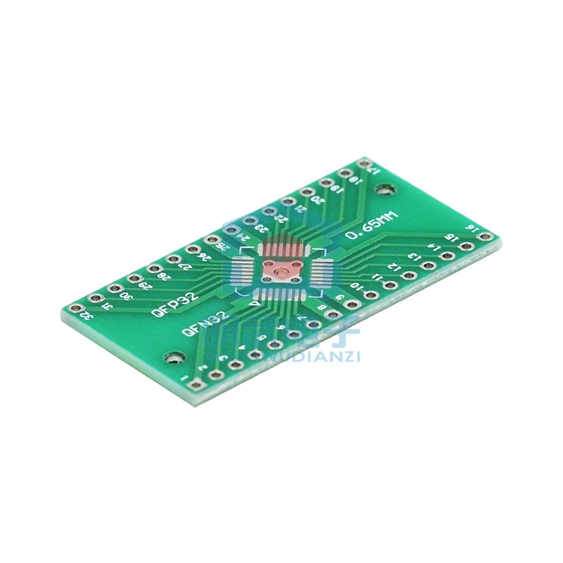 QFP32 To DIP32 TQFP LQFP EQFP AdApter Board 0.8mm Pin Pitch Decoupling Filtering