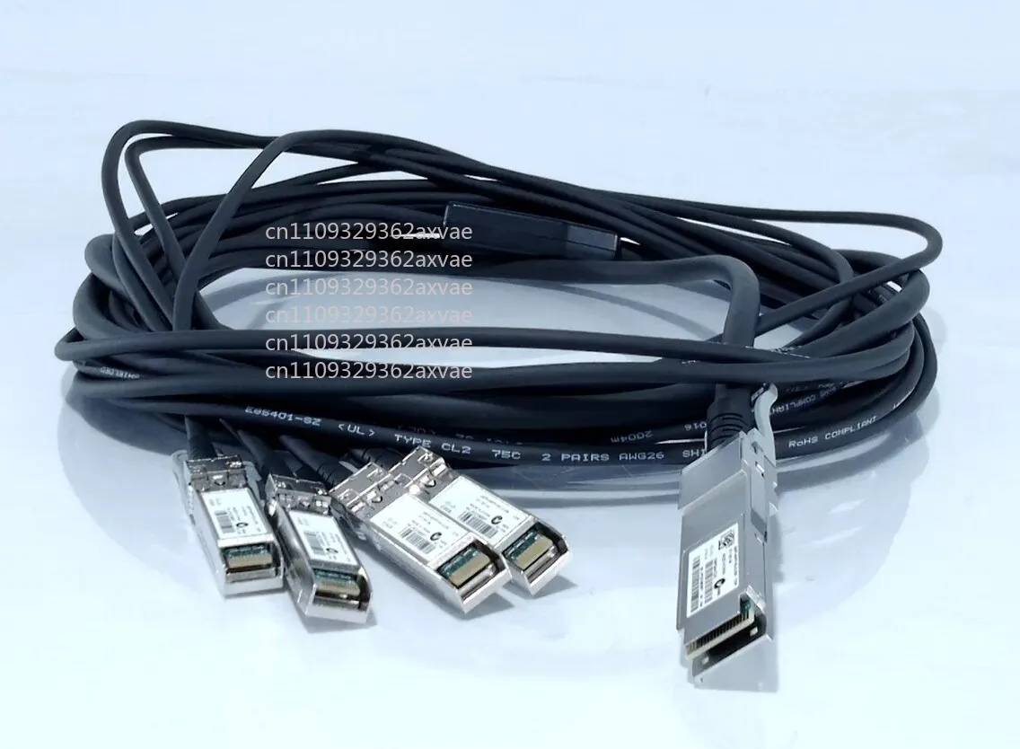 QSFP-4SFP10G-CU5M For Cisco QSFP to 4xSFP10G Passive Copper Splitter Cable, 5m
