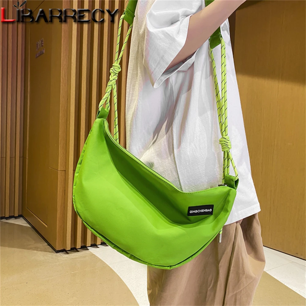 

Fashion Solid Color Ladies Shoulder Bag Large Capacity and High Quality Oxford Cloth Women Crossbody Bags Ladies Travel Bag Sac