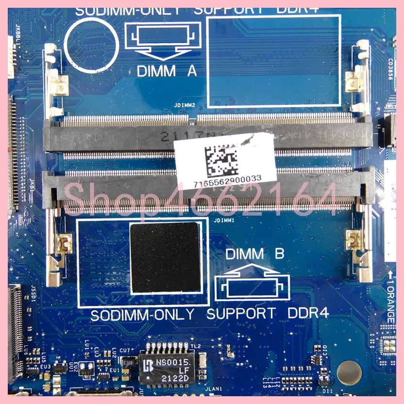 Imagem -04 - Placa-mãe Portátil para Dell Notebook Mainboard Cpu Vostro 3400 3500 Inspiron 3501 La-k034p I31115g4 I5-1135g7